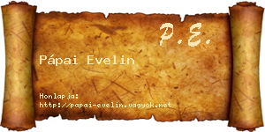 Pápai Evelin névjegykártya
