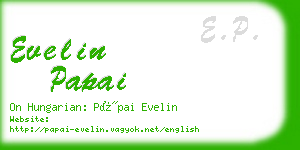 evelin papai business card